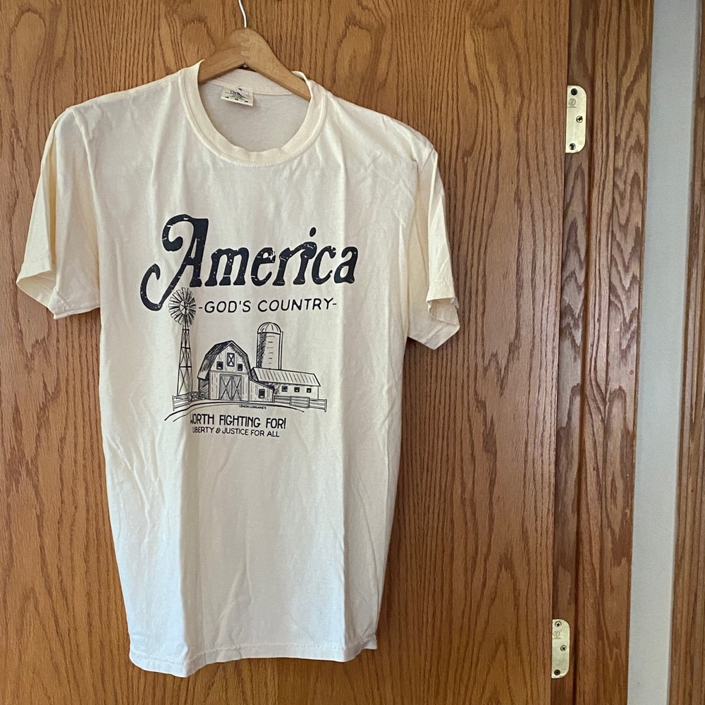 America "God's Country" Graphic Tee - White